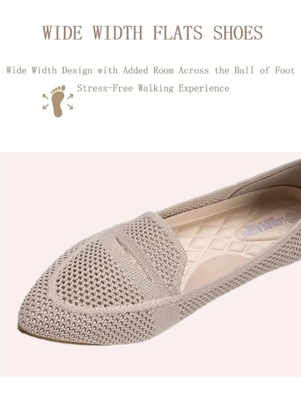 Womens Camel Pointed Toe Penny Dressy Ballet Knit Mesh Slip On Flat Loafer Shoes